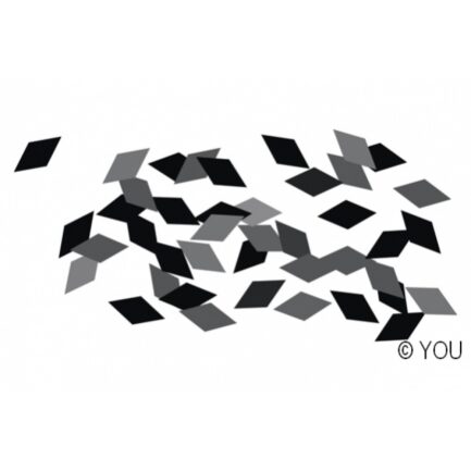 YOU Nail Art ρόμβος μαύρο μεταλλιζέ